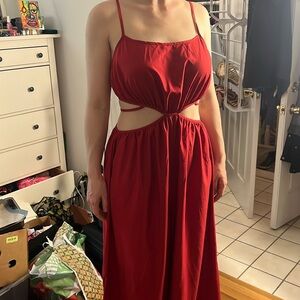 NWT Fashion Nova wine jumpsuit